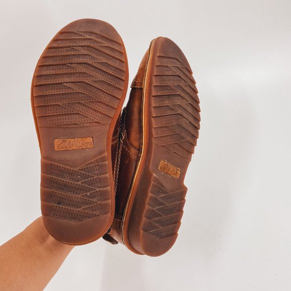 Clarks Genuine Leather Lace Up Loafer Shoes 7 - Picture 5 of 7